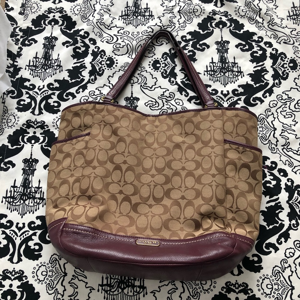 Coach Park Signature Carrie Tote